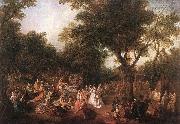 Nicolas Lancret Fete in a Wood oil painting artist